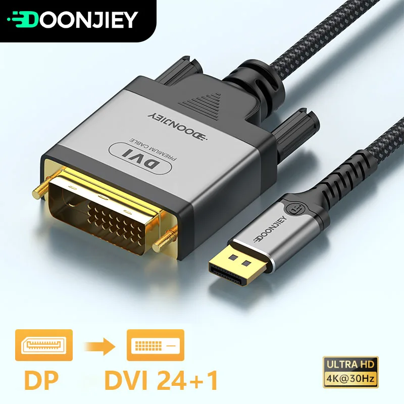 Кабель DisplayPort-DVI 4K @ 30Hz