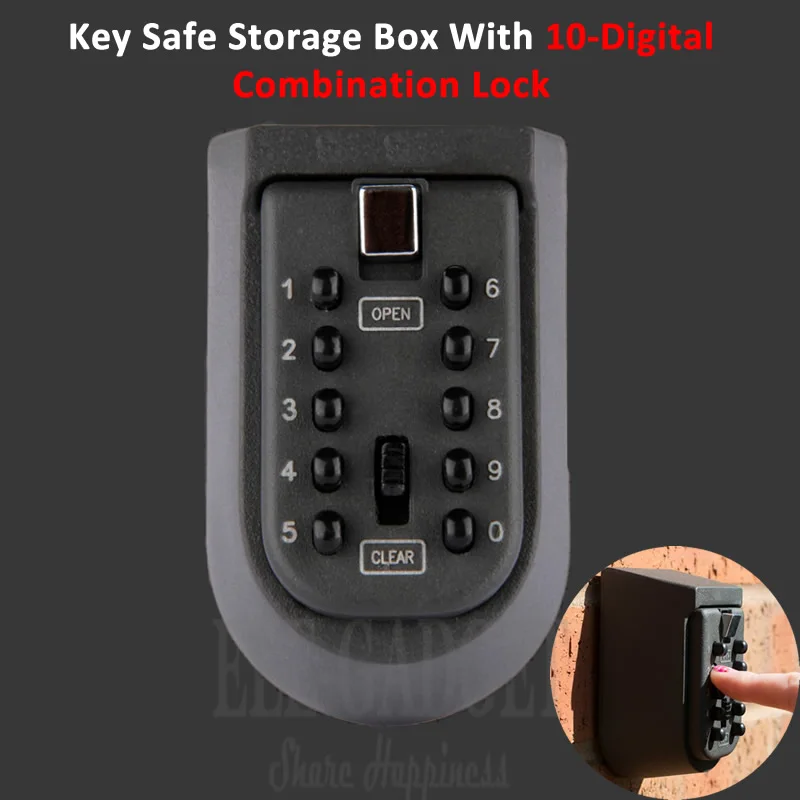 With 4-digital Password Lock Weatherproof Case For Home Carv