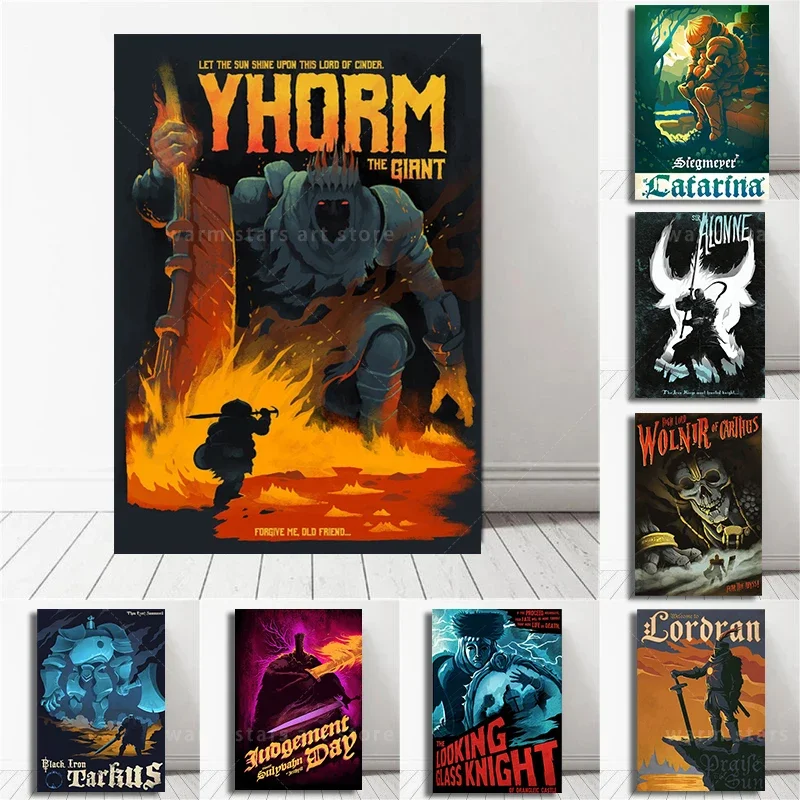Гигантский Холст С Принтом dark Souls Постер Видеоиграми — Стильное Настенное