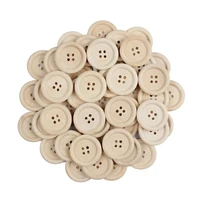 15mm20mm25mm 4 holes nature color wooden buttons for craft round sewing button scrapbook diy home decoration accessories