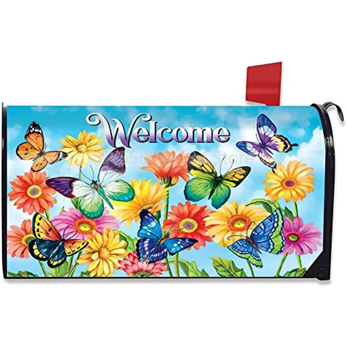 

Fluttering Butterflies Spring Magnetic Mailbox Cover Welcome Standard