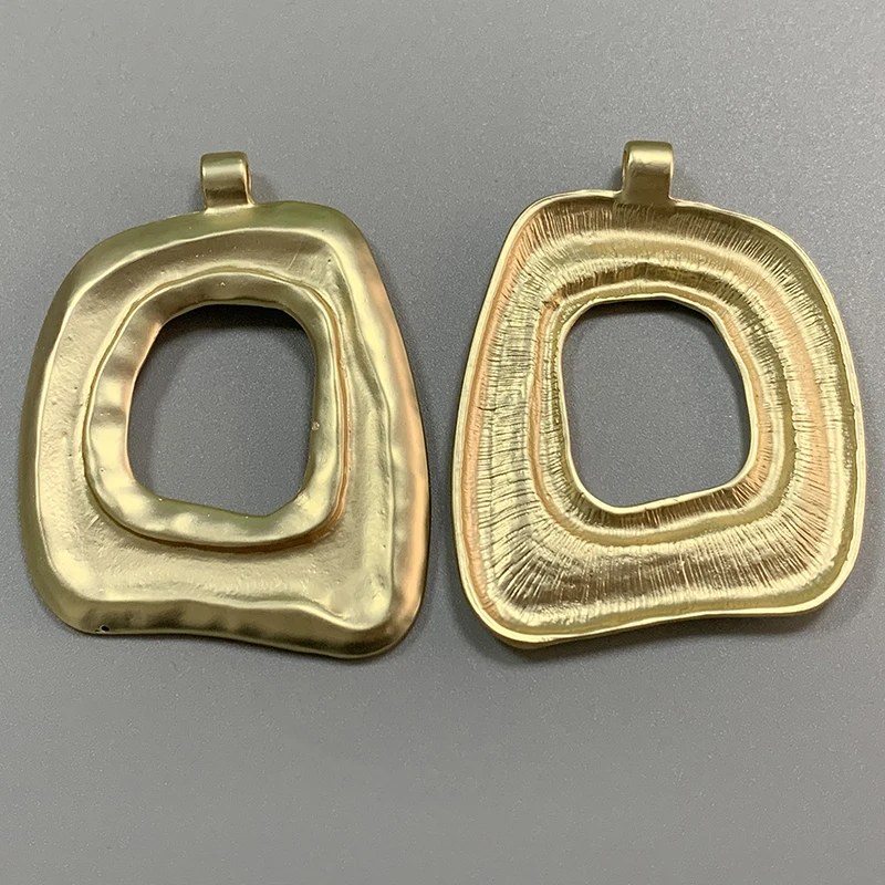 3 шт./лот матовые золотые большие полые геометрические Асимметричные подвески для ожерелья Аксессуары для изготовления ювелирных изделий