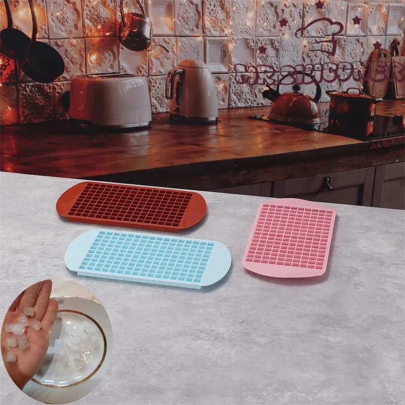 Форма для мини-кубиков льда 160 ячеек многоразовая силиконовая форма