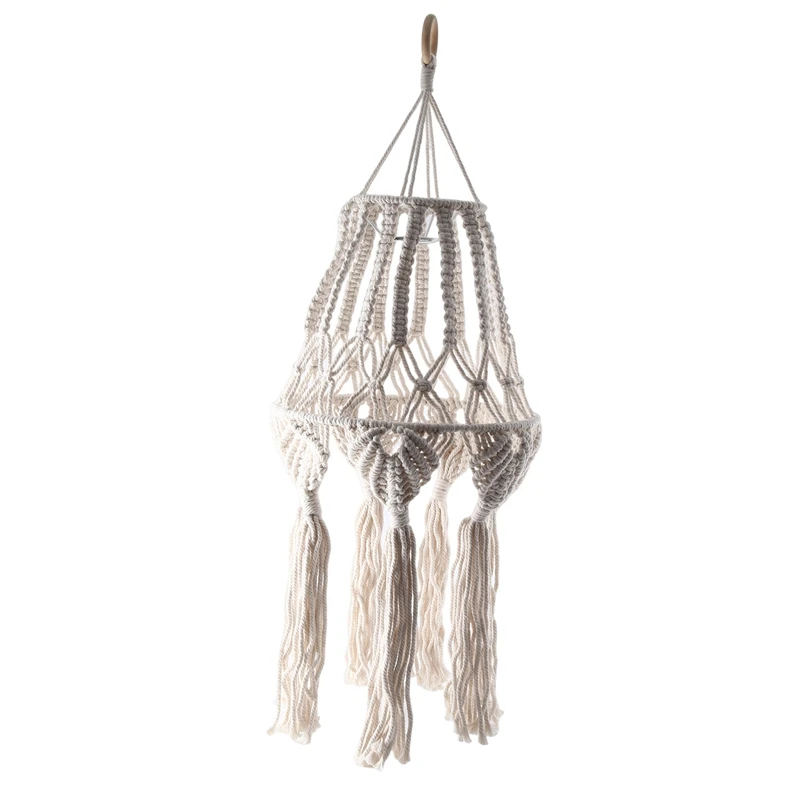 

Macrame Lamp Shade Cotton Lampshade Bedroom Living Room Home Decor Woven Tapestry