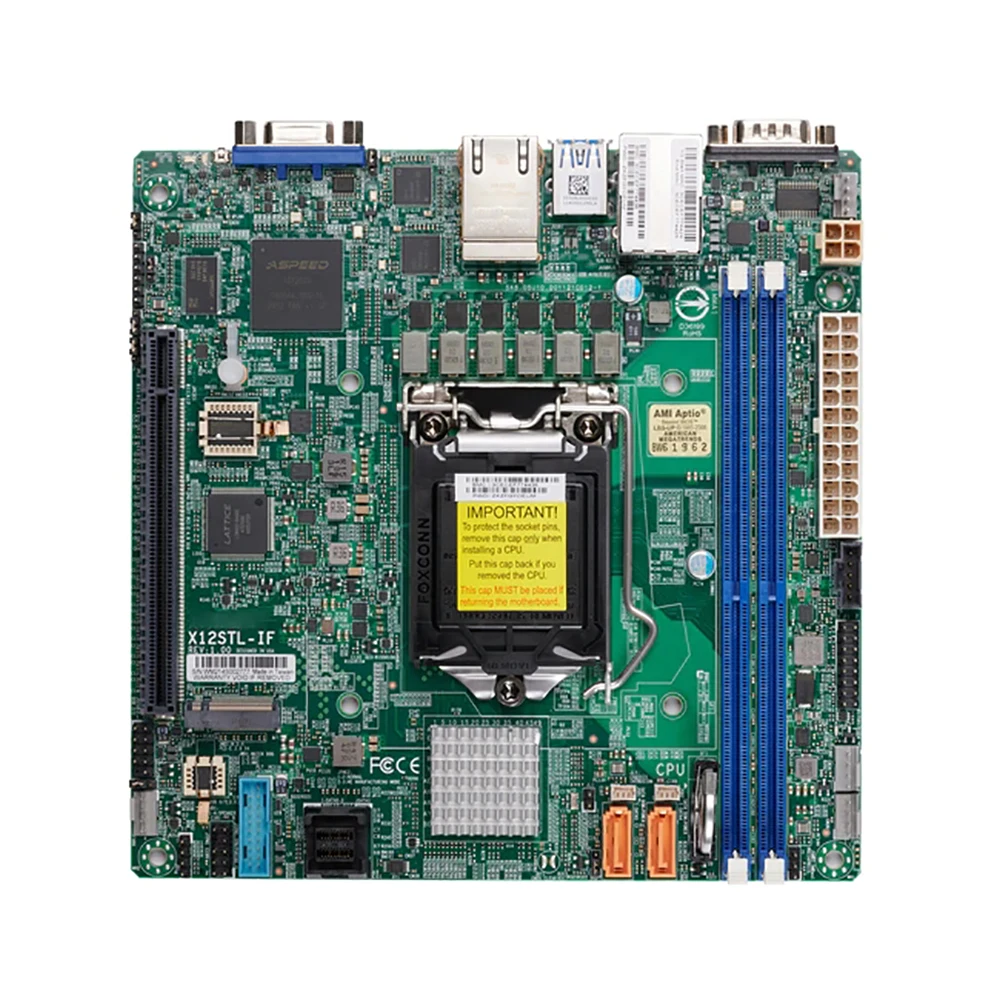 X12STL-IF для Supermicro C252 LGA1200 64 ГБ DDR4-3200 МГц M.2 6XSATA3 Mini-ITX серверная материнская плата