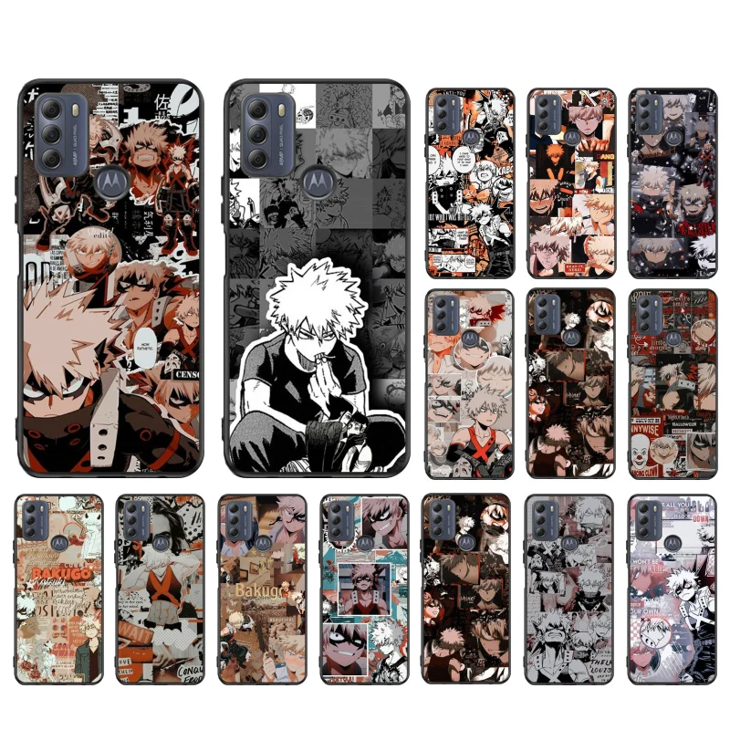 

Bakugo My Hero Case for Motorola G22 G60 G52 G100 G Stylus G30 G10 G20 G50 GPure E32 E20 E40 E7Power Edge 20 lite Pro OneAction