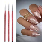 Набор кистей для ногтей BORN PRETTY для маникюра, акриловая ручка для французского рисования, лайнер для дизайна ногтей, кисть, инструмент для рисования
