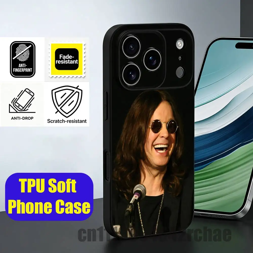 Фото Для iPhone 14 16 12 15 13 17 11 E Plus Air Mini Pro Max Чехол для телефона Ozzy Osbourne Черный индивидуальный чехол №3