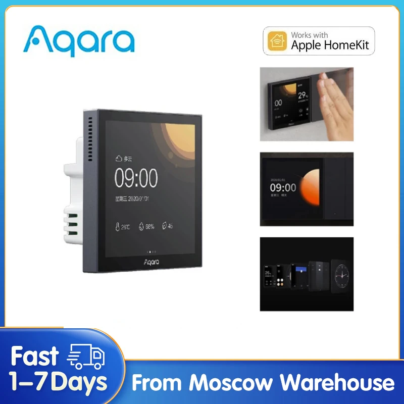 

Aqara Smart Scene Panel Switch S1 Touch Screen HomeKit Voice/Light Control AI Switch Work with Mi Home Mijia App Homekit