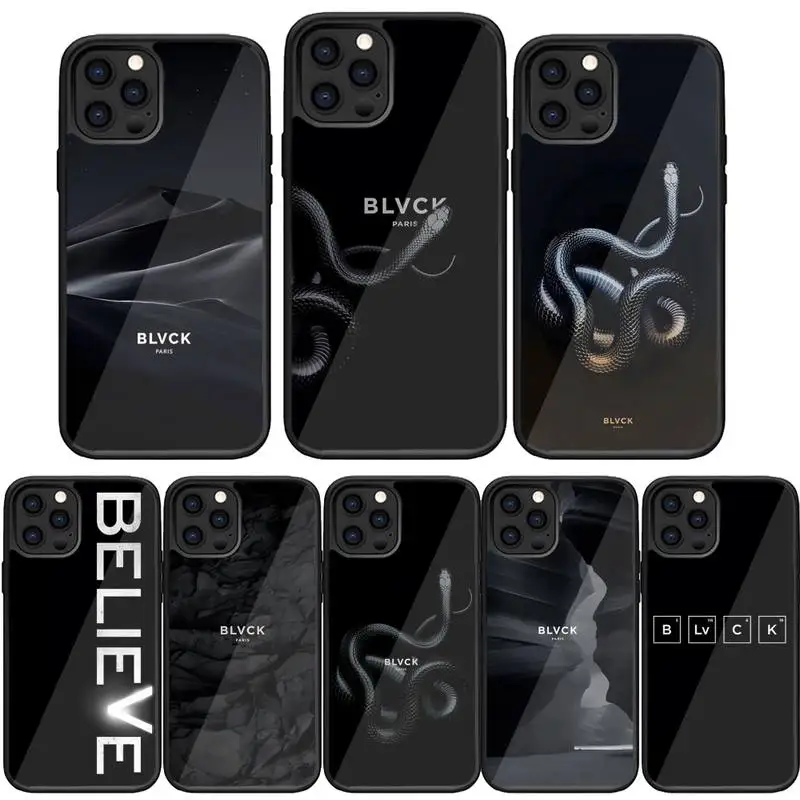 

Luxury Design Black Blvck Snake Phone Case Silicone PC+TPU For IPhone 14 SE 2022 2020 11 12 13 6S 7 8 Plus X Xs Max XR MINI Pro