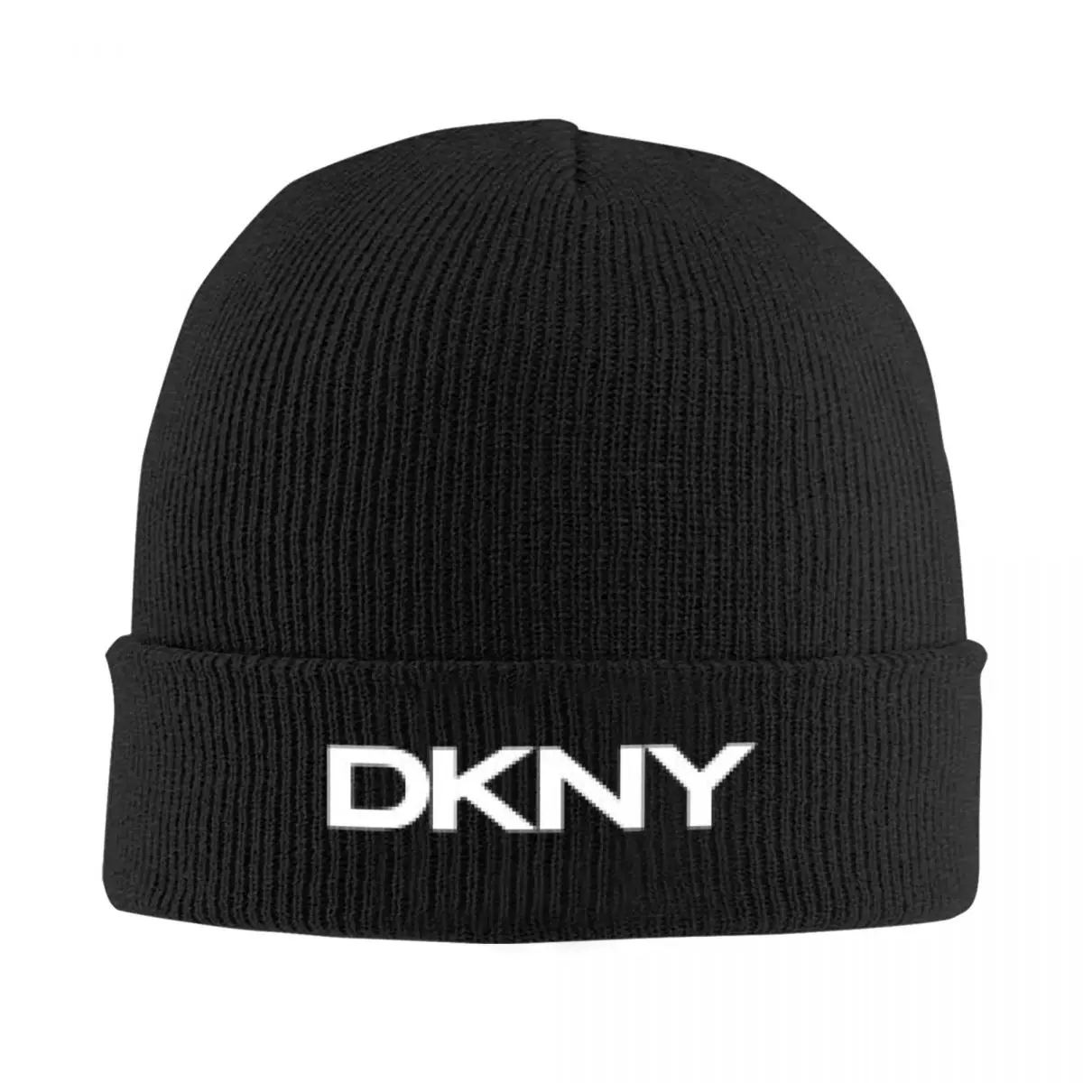 D-DKNY Акриловая зимняя шапка-бини с эластичной посадкой теплая и мягкая шапка