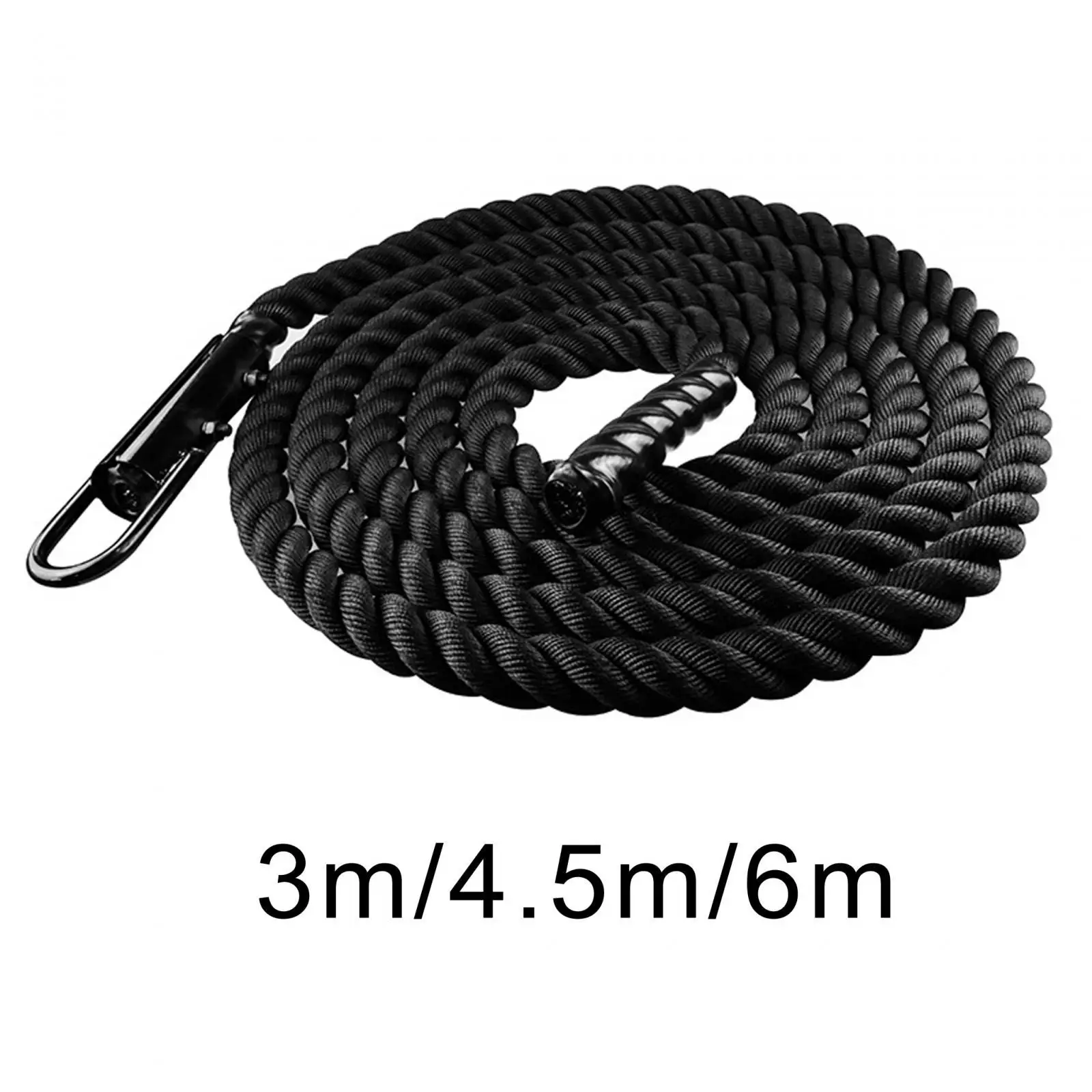 

Climbing Rope for Improve Strength with Carabiner Eyehook Durable Exercise Fitness Rope Physical Exercise Training Heavy Ropes