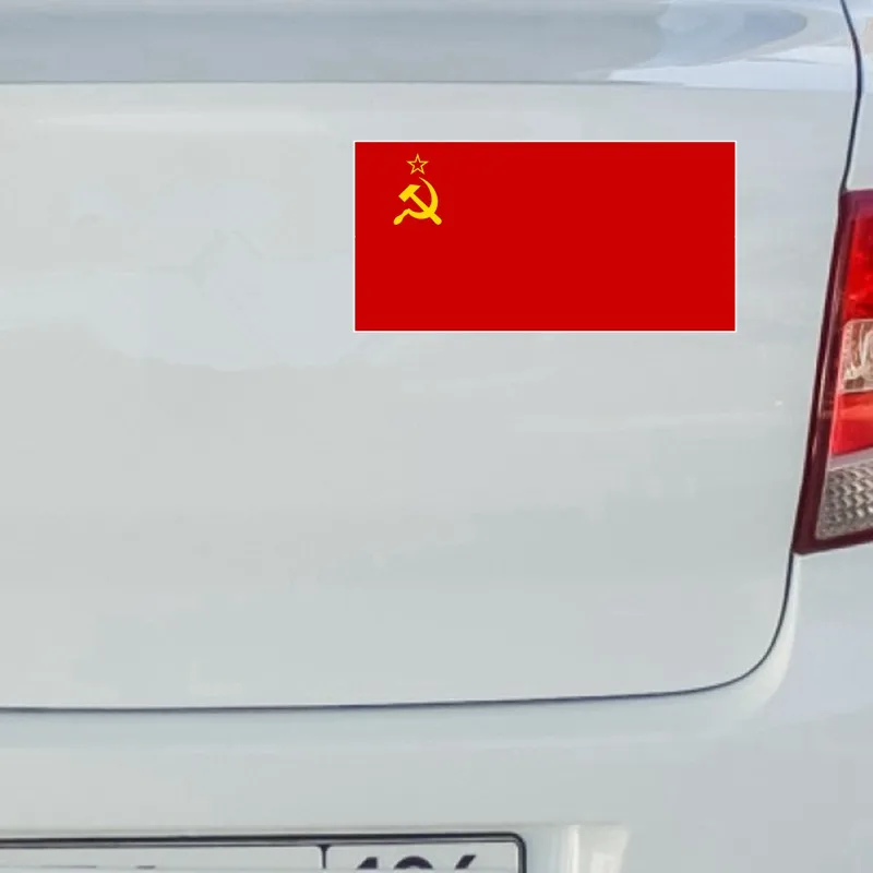 

KCS070 20x10 см Флаг СССР Союз Советских Социалистических Республик Автомобильная наклейка из ПВХ цветные наклейки аксессуары для мотоциклов