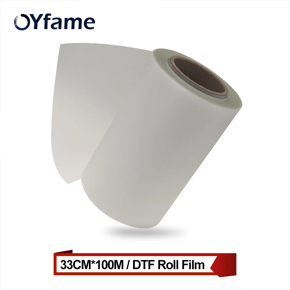 Oyfame 33cm a3 a4 Dtf Rolo Filme para a3 a4 Dtf Impressora Diretamente Trasnfer Filme para Tshirt Impressão e Trasnfer Máquina Filme