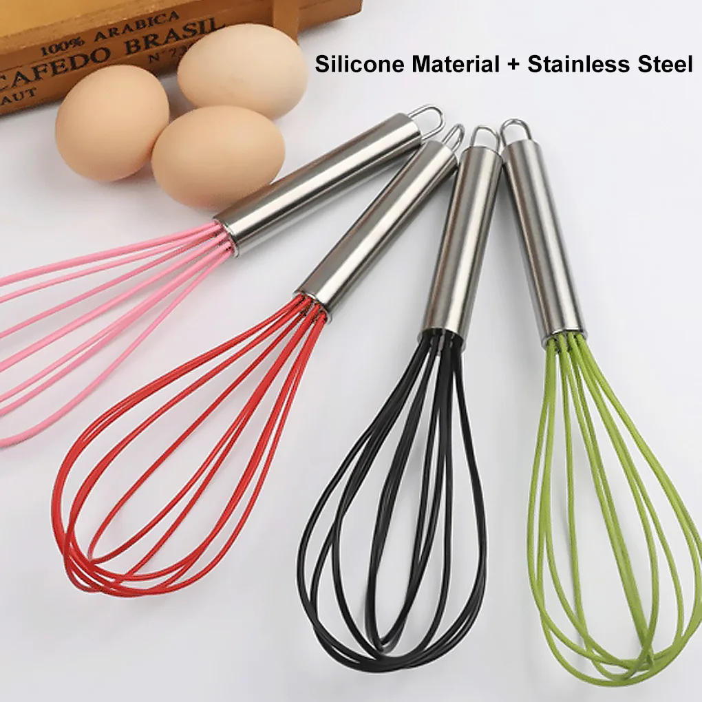 

Manual Egg Beater Stainless Steel Silicone Balloon Whisk Cream Mixer Stirring Mixing Whisking Coil Style Tools