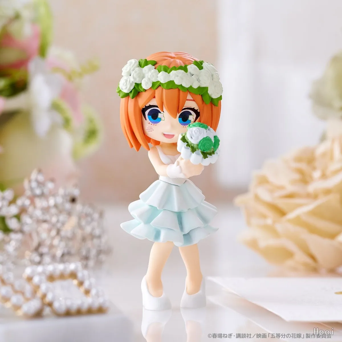 Фото В наличии оригинальный Bushiroad Creative Palverse Gotoubun No Hanayome, полный комплект свадебного платья, аниме для девочек, фигурки Waifu, модель игрушки №5