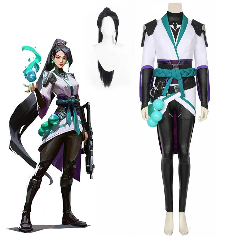 

Games VALORANT Sage Cosplay Costumes Wigs Anime Character Comic Show Performance Clothes Halloween Carnival Costumes Man Woman