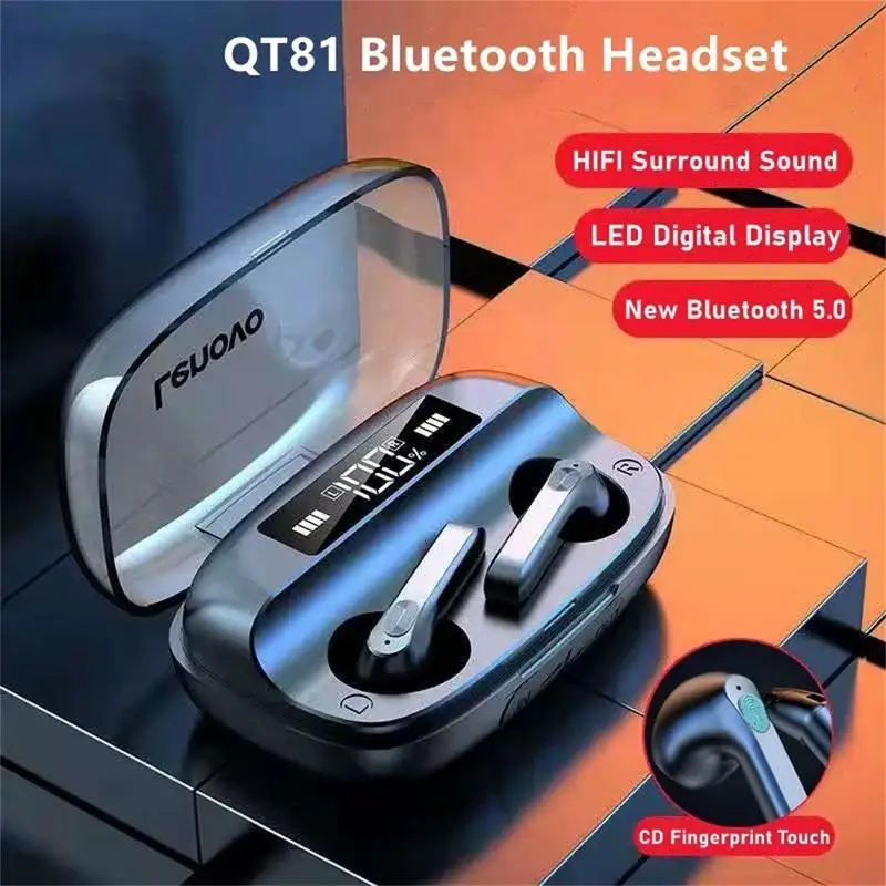 

Lenovo QT81 Wireless Earphone 1200 MAh Bluetooth 5.0 Headphones AI Control Gaming Headset Stereo Bass Dual Mic Noise Reduction