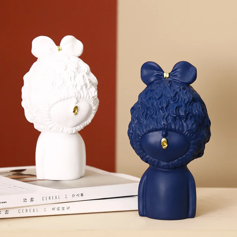 

Ins Nordic Creative Little Lori Girl Decorative Ornaments Figurines for Interior Miniatures Home Essentials Christmas Decoration