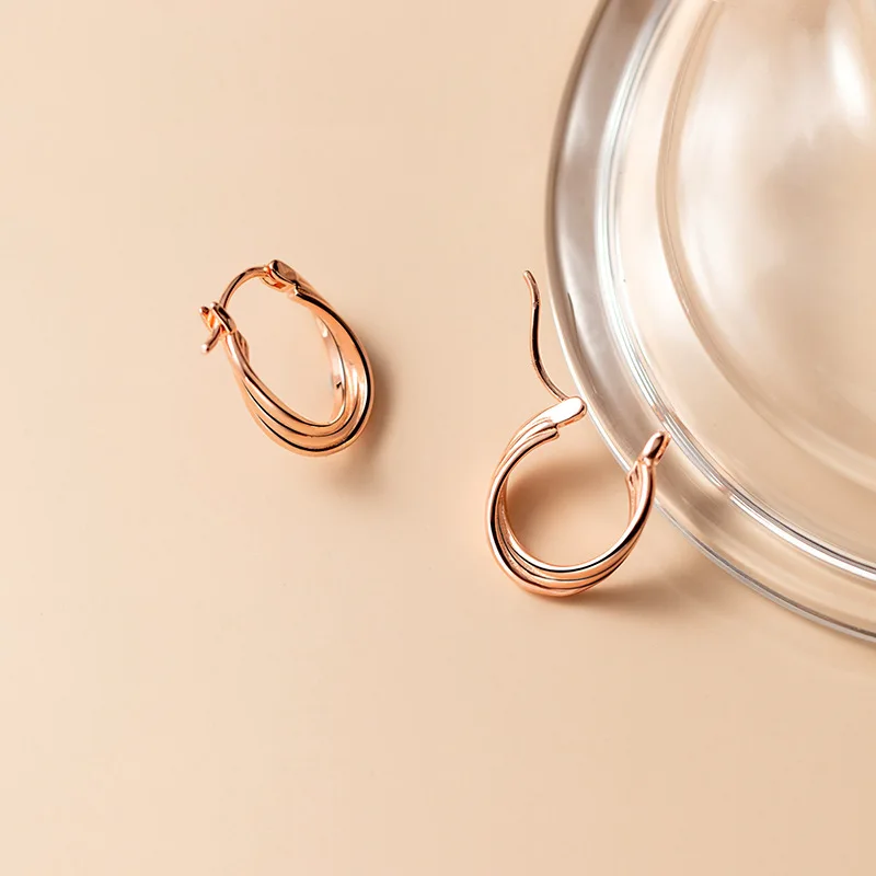 

Серьги-кольца женские из серебра 925 пробы с круглой пряжкой