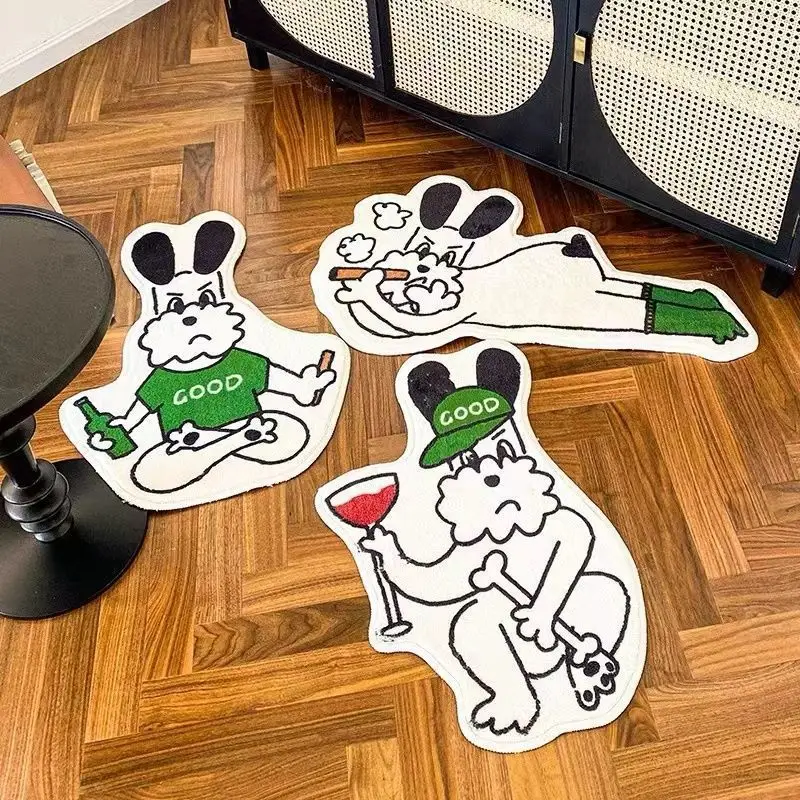 

Tail Is In Love with You Dog Entering The House Carpet Living Room Dressing Table Cloakroom Bedside Carpet Entering The Door Mat