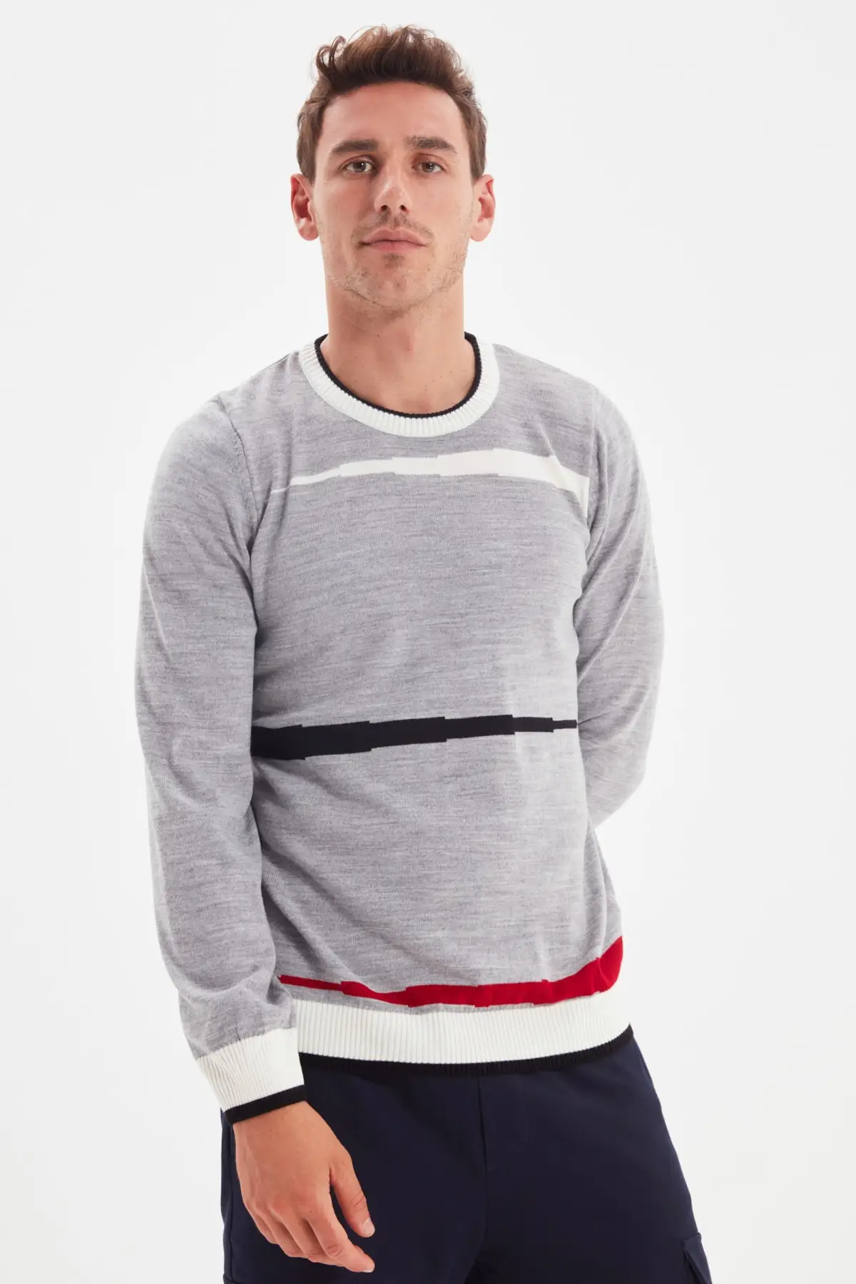 

Trendyol Male Slim Fit Bike Collar Sweater TMNAW22KZ0934