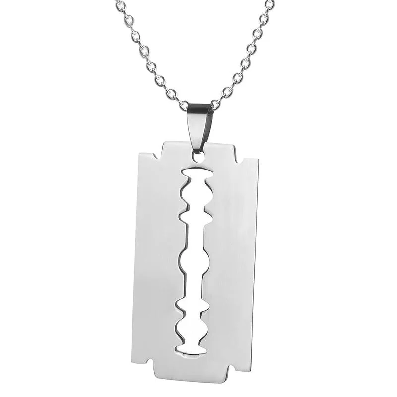 Мужское ожерелье из нержавеющей стали Y2k, ювелирные изделия в готическом стиле, хип-хоп, бритвенное лезвие, бритвенное колье, Женские аксессуары, подарки, оптовая продажа