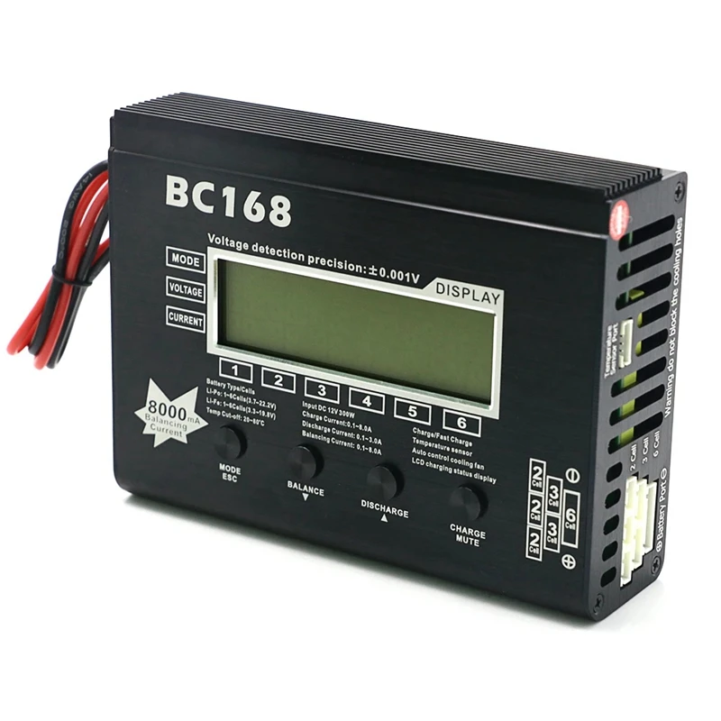 Фото BC168 1-6S 8A 300W Суперскоростное ЖК-интелектуальное балансное зарядное устройство/разрядное устройство для аккумулятора Rc Toys EU PLUG №5