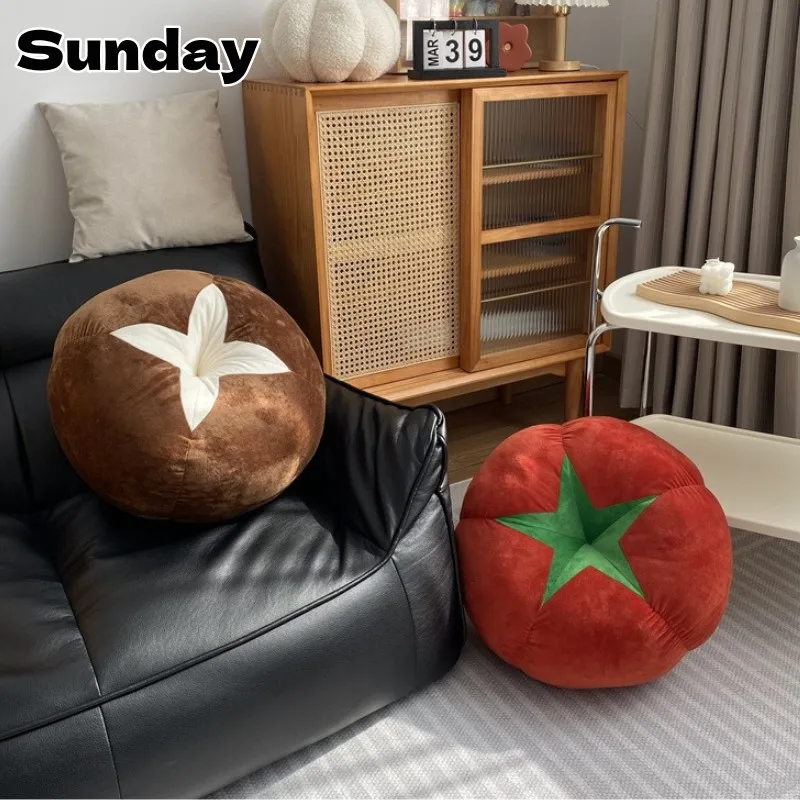 Мультяшная плюшевая подушка с помидорами милая мягкая овощами игрушка подарки