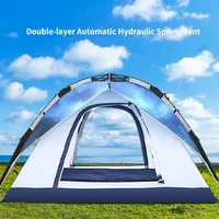 3 4person outdoor full automatic hydraulic camping tent thickening rainproof backpacking gear sunshade uv proof beach pop uptent