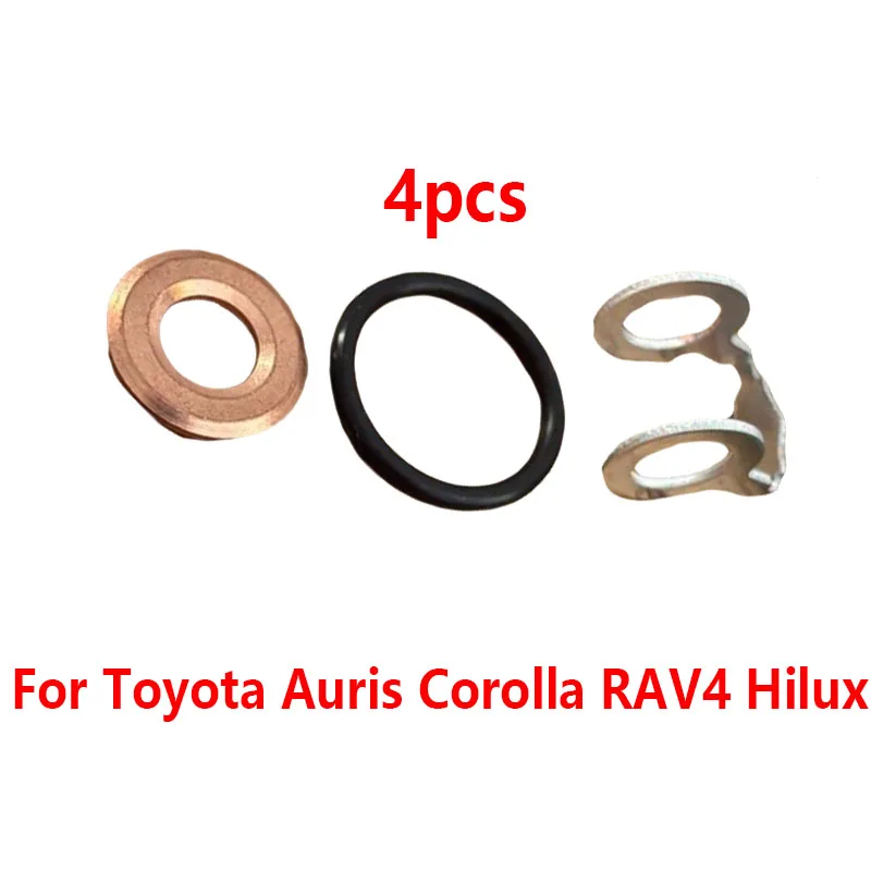 Фото Комплект уплотнителей дизельных форсунок для Toyota Auris, Corolla, RAV4, Hilux, Land Cruiser, 2.0, 2.2, 3.0 л, набор прокладок форсунок, замена №2