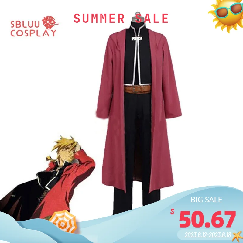 SBluuCosplay Fullmetal AlcFullMetal Alchemist Edward Elric Cosplay Costume