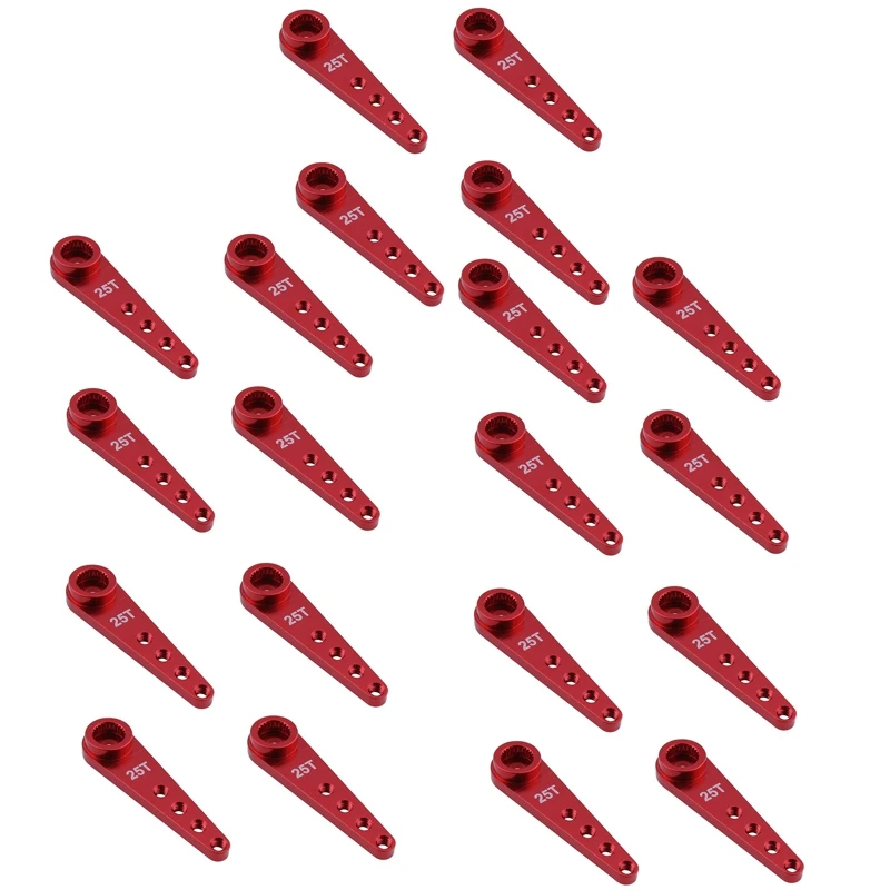 

20 шт. 37 мм 25T металлический удлинитель рулевого сервопривода рулевой гудок для радиоуправляемого автомобиля, цвет красный