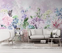 custom 3d wallpaper mural american pastoral hand painted watercolor plants flower tv background wall papers home decor