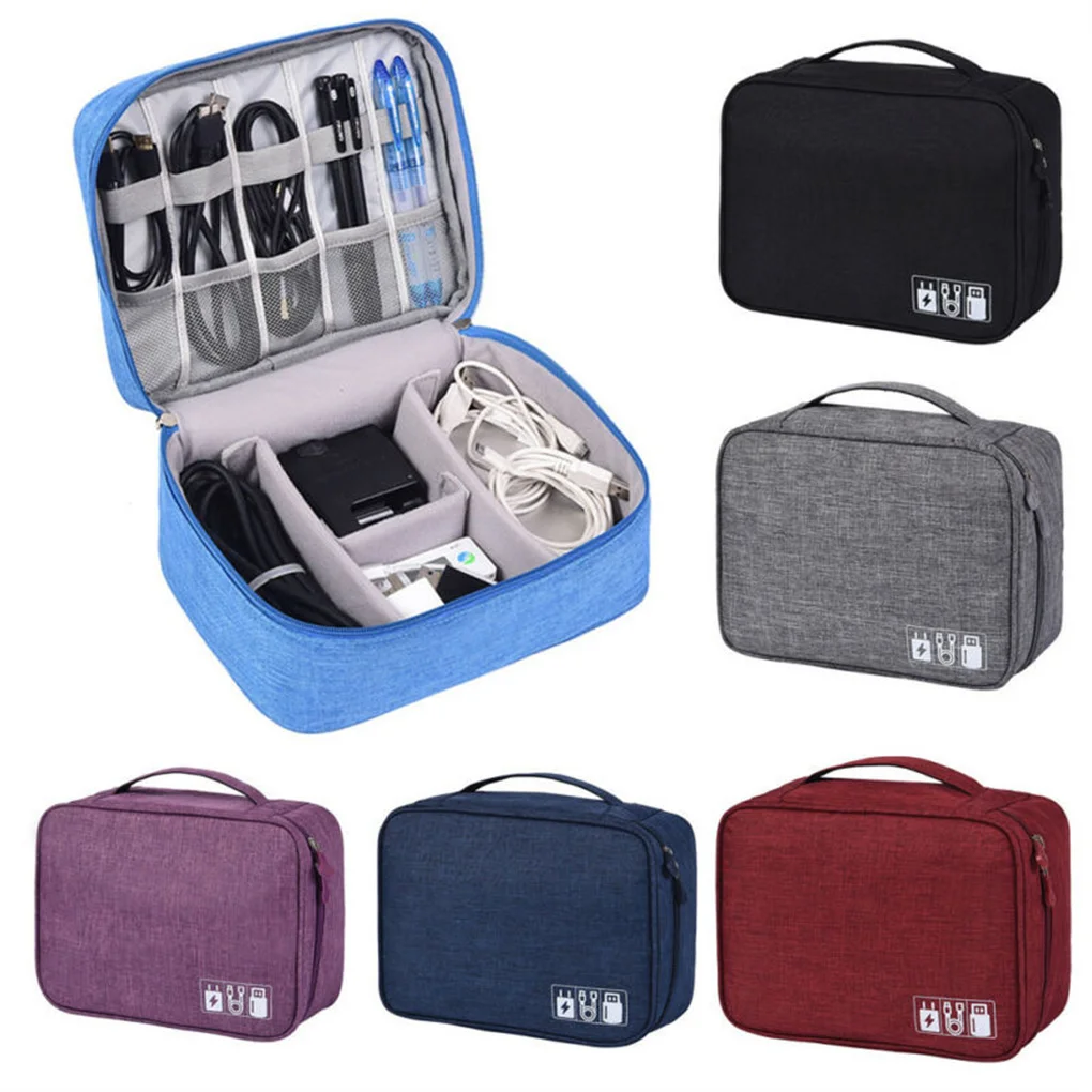 

Travel Bag Portable Adjustable Compartment Makeup Storage Organizer Cosmetic Handbag Large Capacity Pouch Case