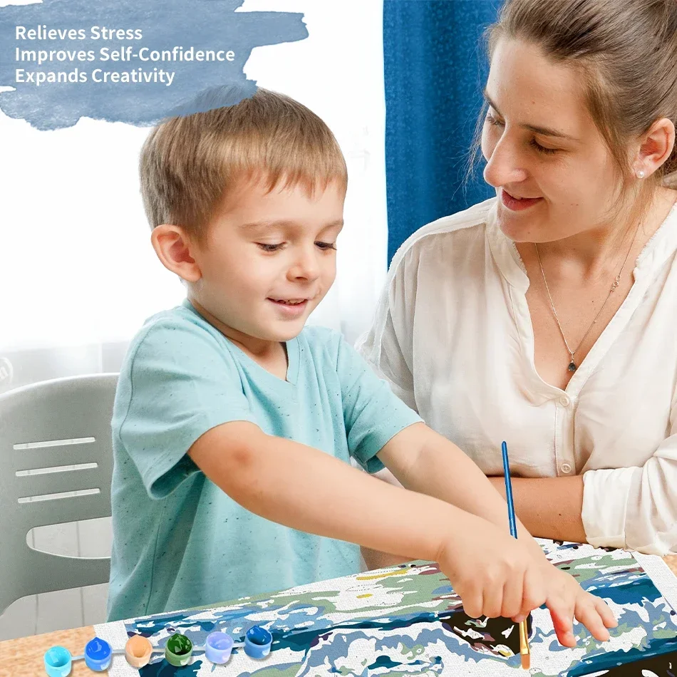 120670 Картина по номерам Убить время красочная текстура раскраска для взрослых