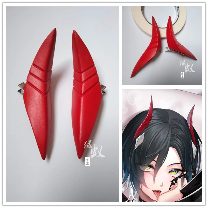 

Azur Lane KMS Ulrich von Hutten Cosplay Horns Headwear Props Hair Clip Costume Accessories