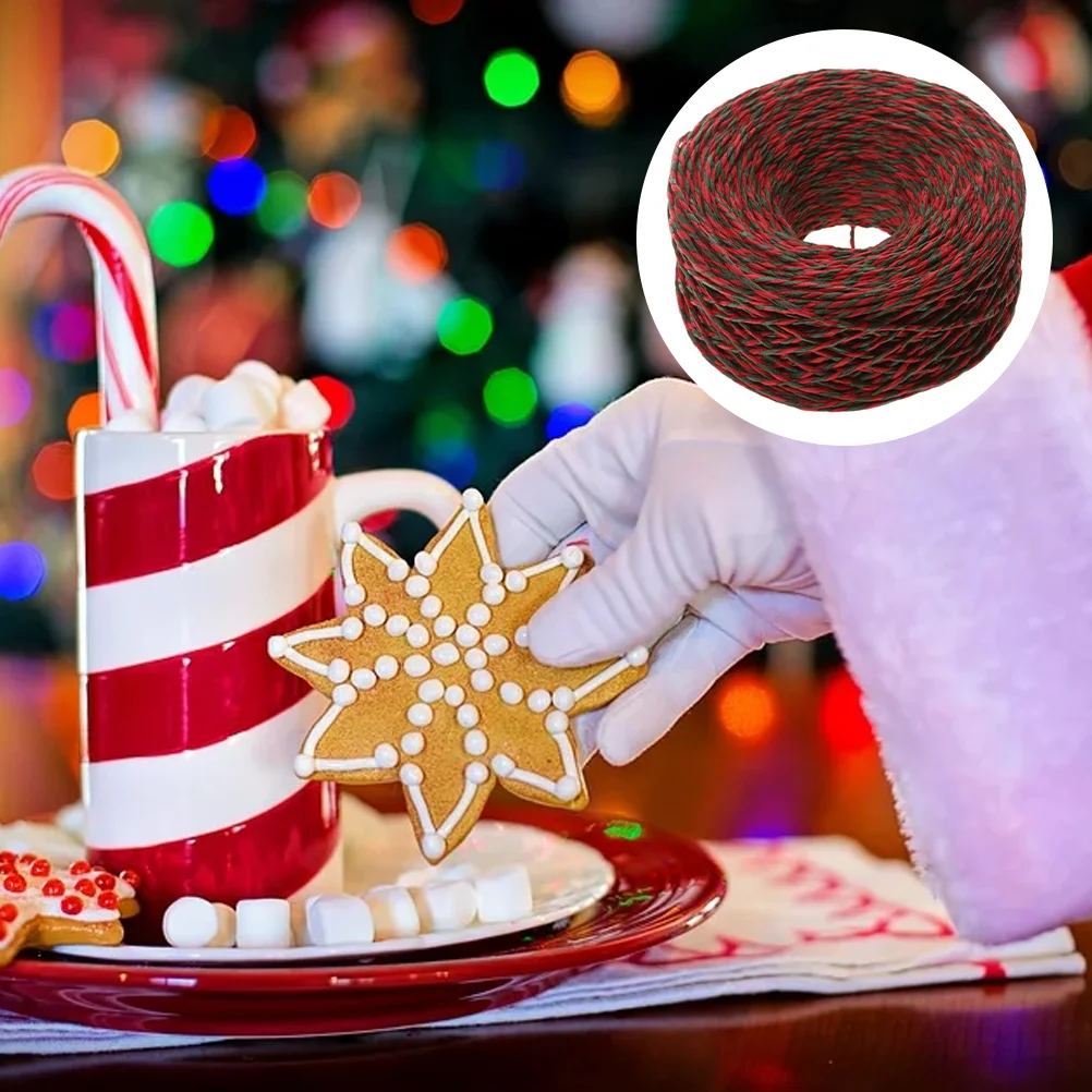 

Wrapping Twine Christmas Ribbon Paper Ribbonscord Wired Treebunting Sock Santa Decorative Baker’S Cords Bakers String Natural