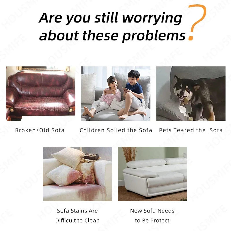 Чехол для дивана на 1/2/3/4 мест водонепроницаемый эластичный чехол углового