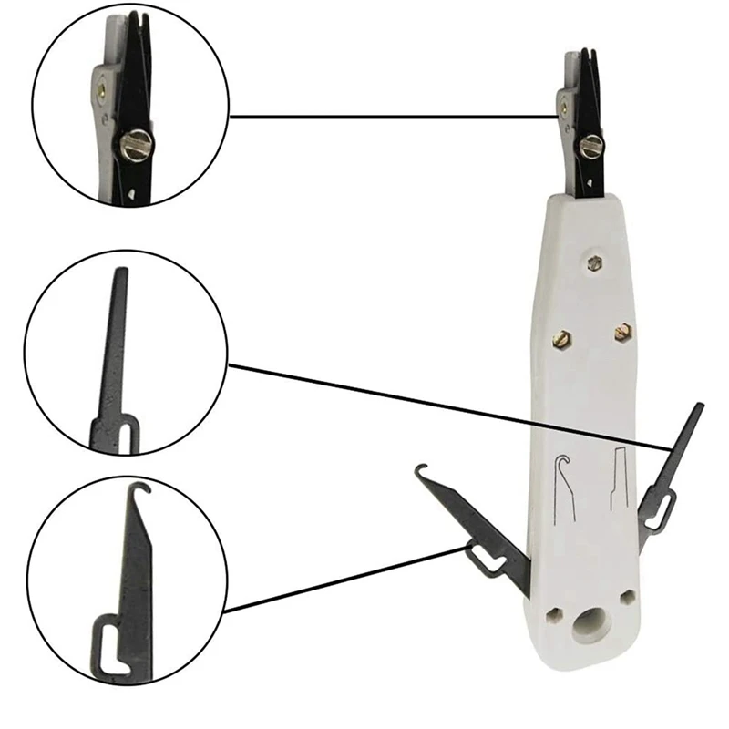 6X инструмент для удаления отверстий IDC RJ45 RJ11 Cat5e Cat6 Сетевой телефонный кабель