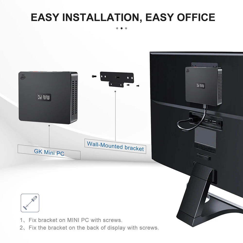 Beelink GK Мини Intel Celeron J4125 Windows 11 мини ПК DDR4 8 Гб 128 ГБ 256 WIFI5 BT4.0 1000M LAN 10 игровой компьютер