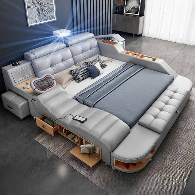 Ящики с местом для хранения каркас двуспальной кровати многофункциональное