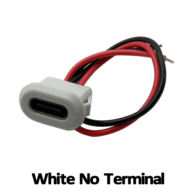 5/10 шт. автомобильный 2-контактный USB-разъем типа C, водонепроницаемая гнездовая розетка типа C, разъем для быстрой зарядки, порт для зарядки, вилка зарядного устройства USB-C