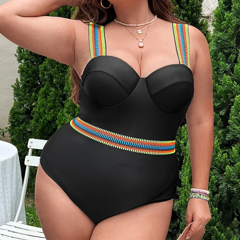 

Sexy Push Up One Piece Swimsuit Women 2023 New Stitch Detail Swimwear Monokini Bodysuit Female Beachwear Swimming Bathing Suit