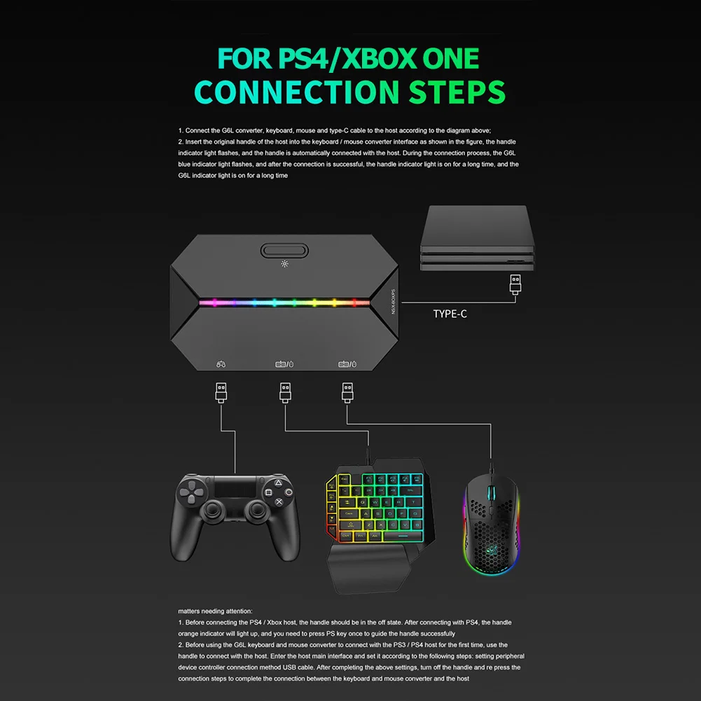 Аксессуары для электронных устройств G6L проводная клавиатура мышь Xbox One PS4