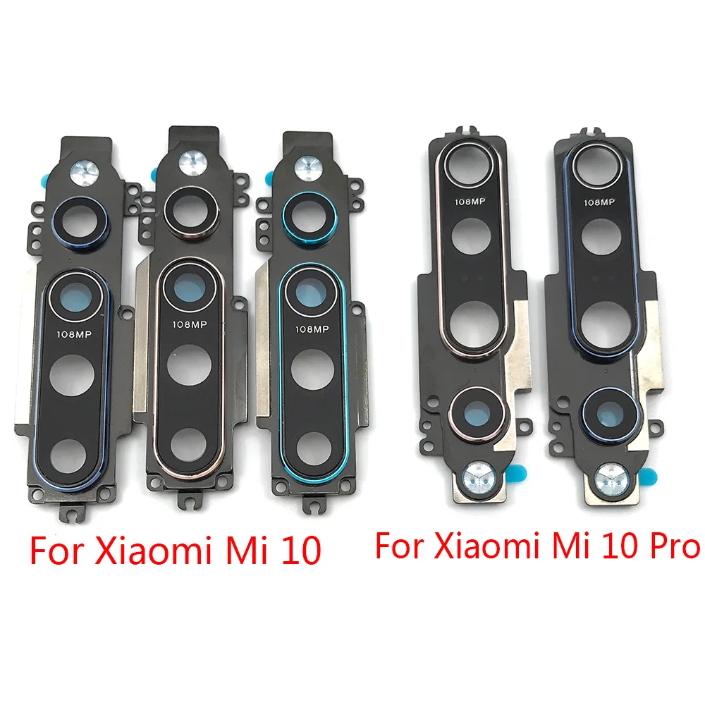 

20 шт. оригинал для Xiaomi Mi 10 Pro Mi 10 задняя камера стеклянная крышка объектива с рамкой держатель с наклейкой запасные части