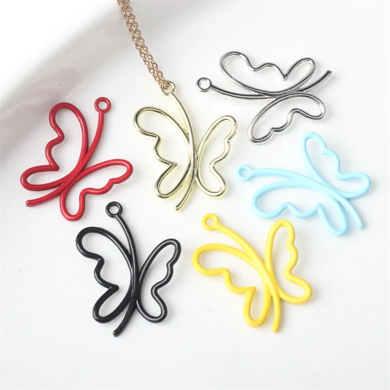 50 шт./партия декоративные подвески в форме бабочки
