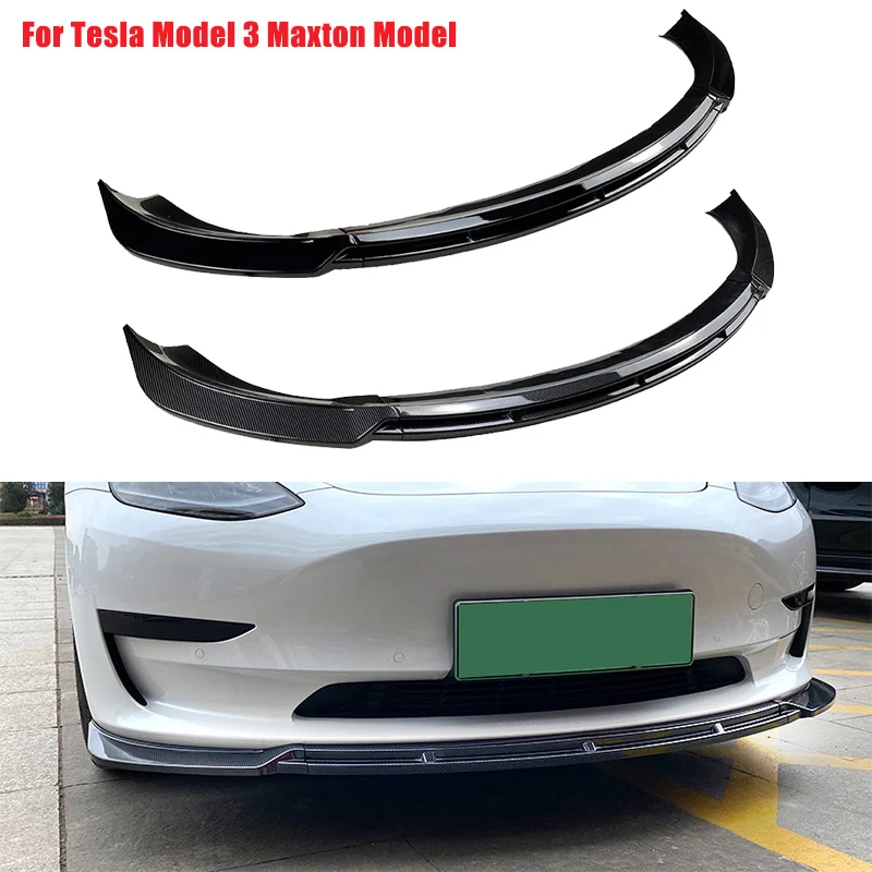 

Запчасти для автомобиля передний бампер спойлер разветвитель рассеиватель Съемный корпус комплект крышка защита для Tesla модель 3 Maxton модель 2017 ~ 2022