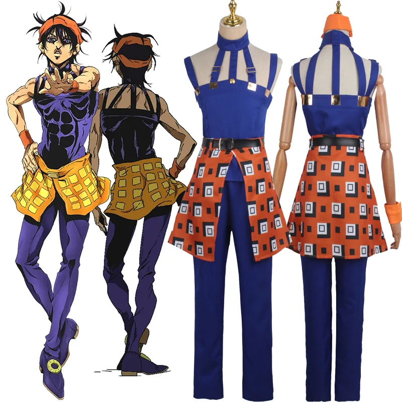 

Narancia Ghirga Cosplay Anime JoJo's Bizarre Adventure Costume Uniform Clothing Cos Halloween Party For Women