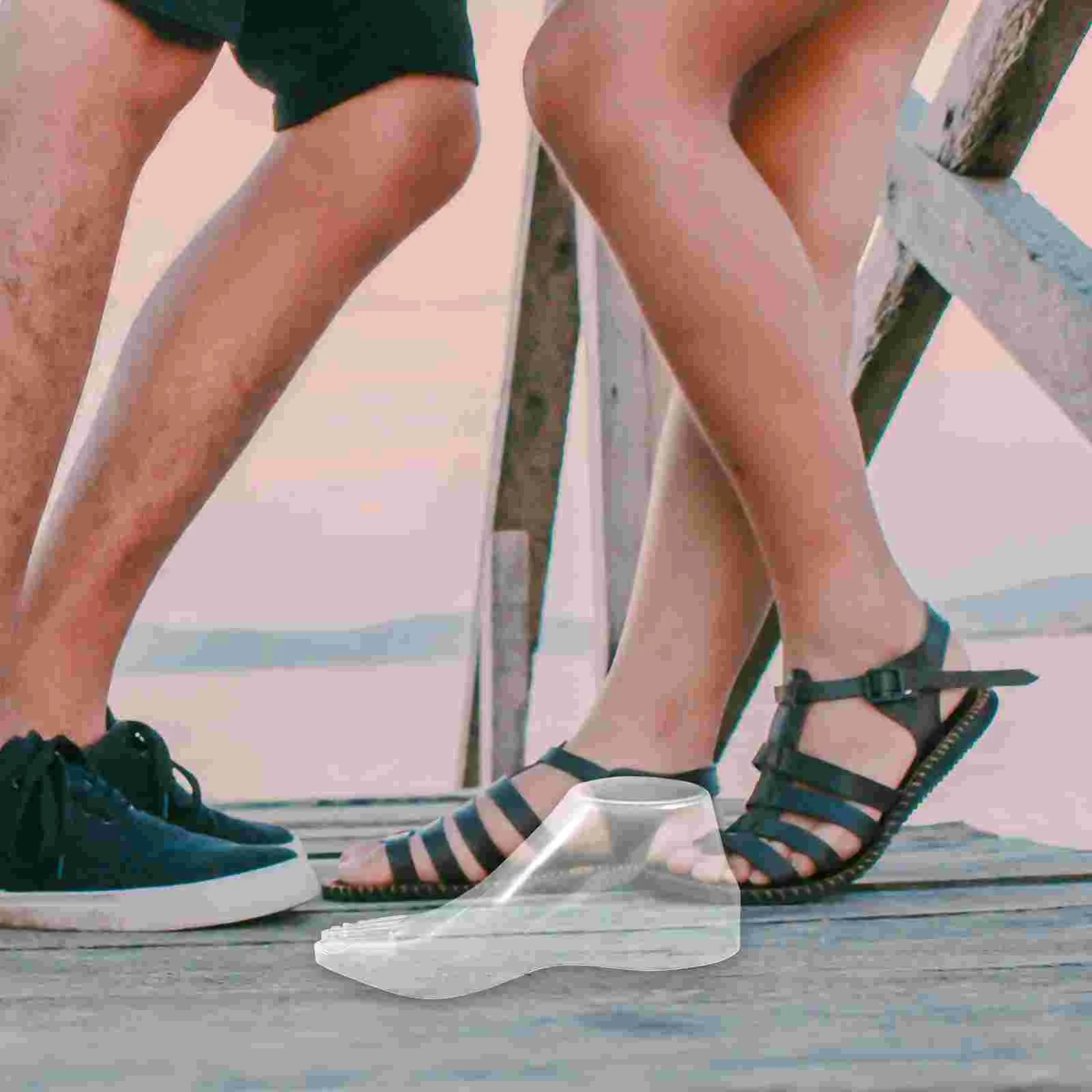 4 пары прозрачных манекенов для ног модель женской стопы пластиковая